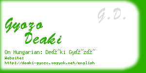 gyozo deaki business card